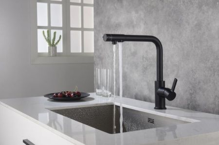 Смеситель для кухни Timo Hette 1026/03F Черный