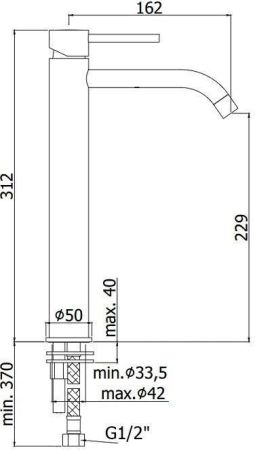 Смеситель для раковины Paffoni Light LIG081HG, артикул LIG081HG