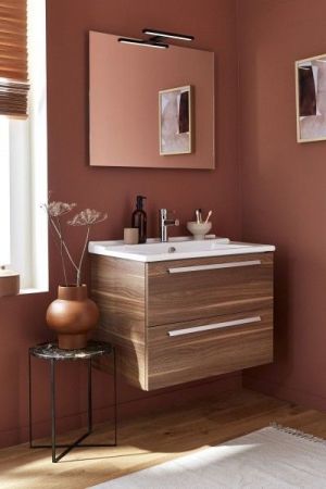 Тумба под раковину Jacob Delafon Struktura 77 EB1277-E13 подвесная Розовое дерево, артикул EB1277-E13