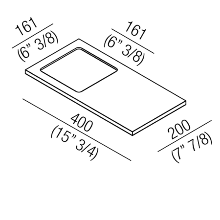Agape Surf Мыльница/лоток, 20x40см, цвет: белый Cristalplant, артикул ACOM0627Z
