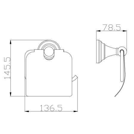 Держатель для туалетной бумаги Rav Slezak MORAVA MKA0400, хром, артикул MKA0400