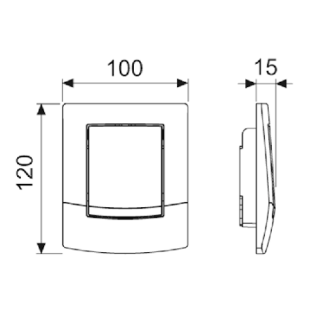 TECEambia Urinal, клавиша, белая., артикул 9242100