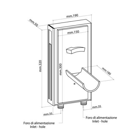 Bongio Acquaviva brilliant Встраиваемый смеситель для раковины, излив 180 мм, цвет хром/Swarovski, артикул 55539CR18