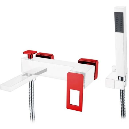 Смеситель для ванны QChromeRed_Комплект, артикул 143-CRR