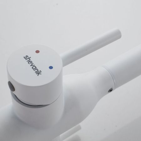 Смеситель для кухни с подключением фильтра Shevanik S248C, белый