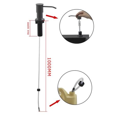 Дозатор для кухонной мойки (без колбы) FASHUN A403C-17, графит