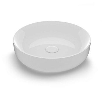 Olympia Metamorfosi, накладная круглая раковина 45xh14 см, с донным клапаном, цвет белый глянцевый