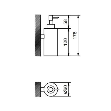 Fantini Young Дозатор для жидкого мыла, цвет Matt Gun Metal PVD, артикул 96 P5 7653