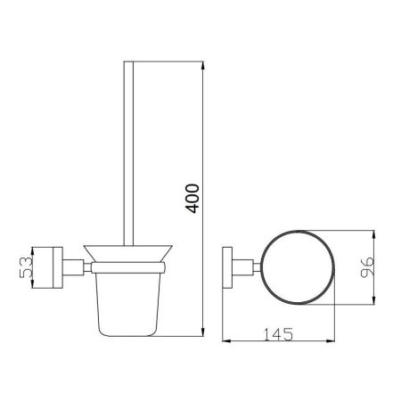 Ершик для унитаза Rav Slezak COLORADO COA0500Z, золото, артикул COA0500Z