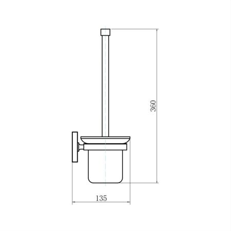 Ершик для унитаза FASHUN A1910, хром