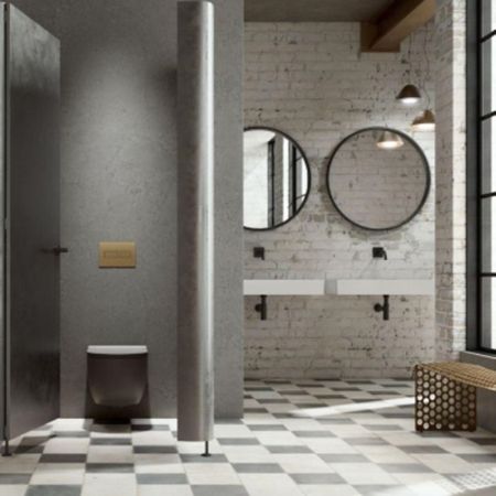 TECEsolid. Панель смыва, металл, бронза, с текстурой ромбы, артикул 9240435