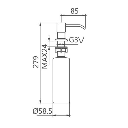 Дозатор для кухонной мойки Haiba HB403, хром
