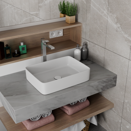 Раковина накладная DQ Berlin, 475*370*140мм, белый (DT1430216), артикул DT1430216