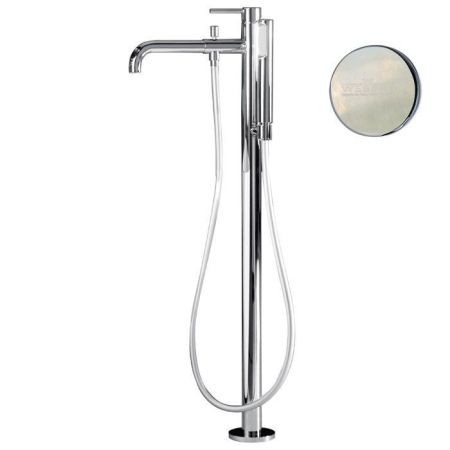 Смеситель для ванны напольный Webert Elio EL851101345, никель, артикул EL851101345