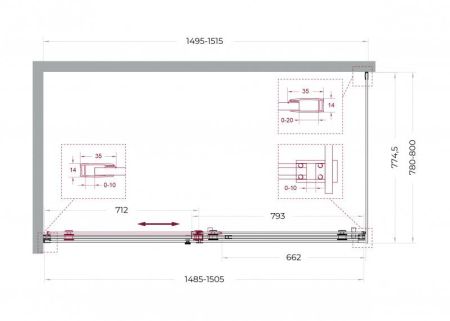 SOFT_CLOSE-2-AH-1-110/100-C-Cr Душевой уголок, артикул SOFT_CLOSE-2-AH-1-110/100-C-Cr