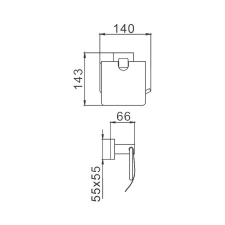 Держатель для туалетной бумаги Haiba HB8903, черный