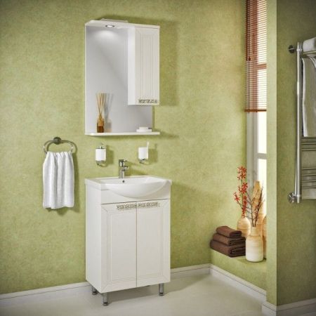 Тумба под раковину Runo Монро 55 4620750028497 Белая