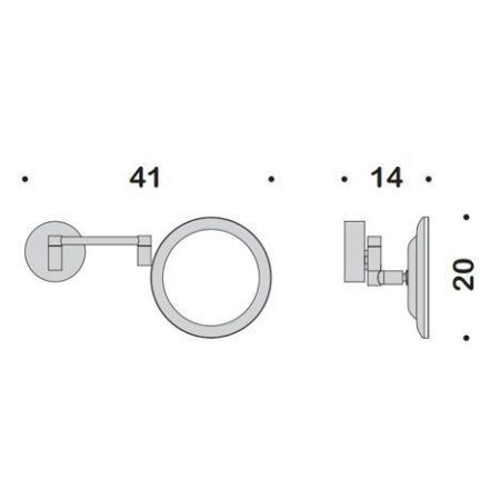 Colombo Complementi Зеркало косметическое, увеличение х3, цвет: хром