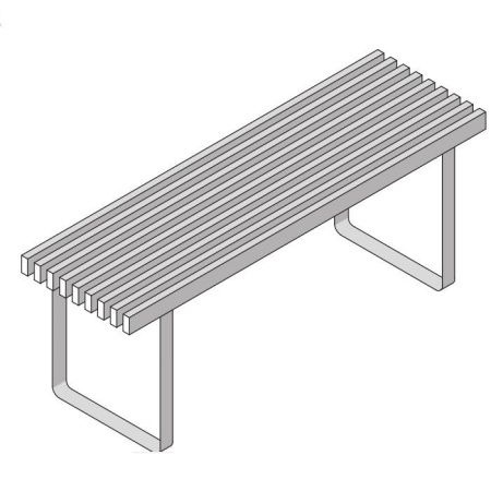 Effegibi Topkapi Скамейка 115x35x Н: 44см, нержавеющая сталь/бирманский тик Effegibi Topkapi Скамейка 115x35x Н: 44см, нержавеющая сталь/бирманский тик