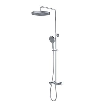Душевая система IDDIS Duna с тропическим душем,  изливом и термостатом, глянцевый хром (DUNSBSTi06)