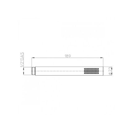 BOSSINI Ручной душ SLIM-RAIN 1 режима струи, цвет черный матовый, артикул B00253.073
