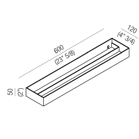 Agape 369 Двойной полотенцедержатель, 60см, цвет: глянец, артикул A369209A