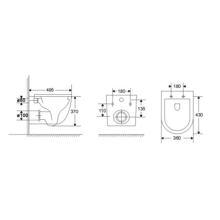 подвесные унитазы Vincea Унитаз подвесной Globo VT1-52T Tornado, цвет белый, ультратонкое soft-close сиденье,, артикул VT1-52T