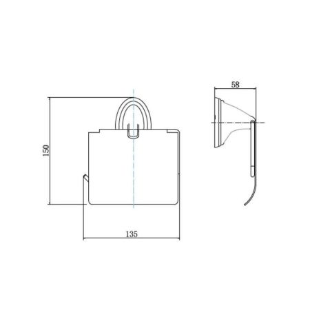 Держатель для туалетной бумаги FASHUN A1503, хром