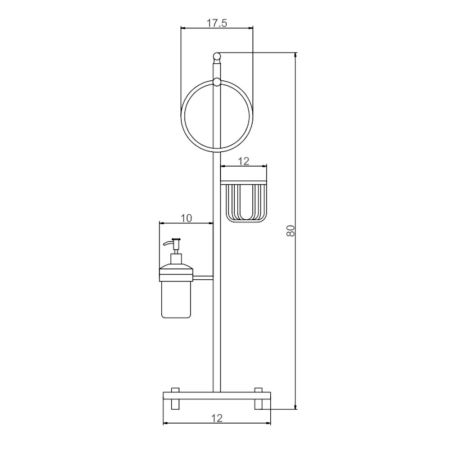 Напольная стойка Savol S-00A06, хром, артикул S-00A06