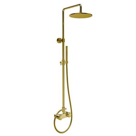Fima Carlo Frattini Colonne doccia Душевая стойка, верхний душ 25см., с термостатическим смесителем, держателем и ручным душем, цвет: золото, артикул F5605/2HOR