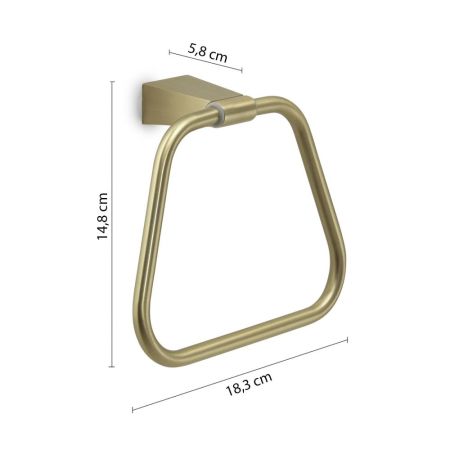 Gedy Tonale, полотенцедержатель-кольцо, цвет матовое золото, артикул TN70(88)