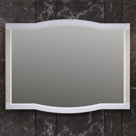 Зеркало Лаура 120 Opadiris Белый матовый с бежевой патиной, артикул 