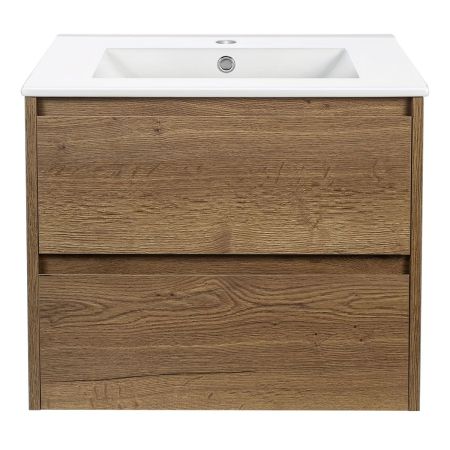 База под раковину Gio 600 подвесная, 2 выкатных ящика soft-close, T.Oak, артикул VMC-2G600TO