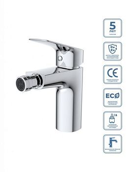 DUE Смеситель для биде без донного клапана, хром DUE-BD-CRM-W0