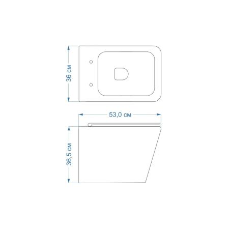 Унитаз подвесной Maretti Umbria безободковый с микролифтом, UM10PBM51-560, черный, артикул UM10PBM51-560