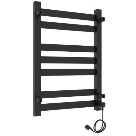 Полотенцесушитель электро "Гефест ЧКЧ П7 500х800", черный муар, левый