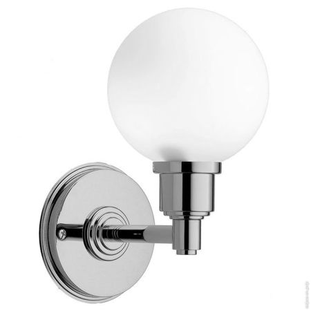Devon DOVER светильник настенный, с плафоном круглым, матовое стекло, цвет основания хром, артикул 1DEDOVERCR