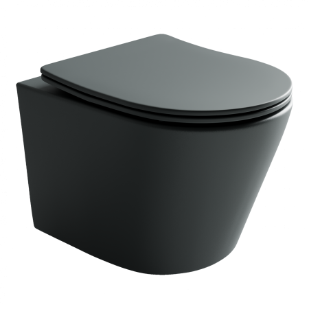 Подвесной унитаз Balearica Rimless (цвет Темный Антрацит Матовый) CN6000MDH, артикул CN6000MDH