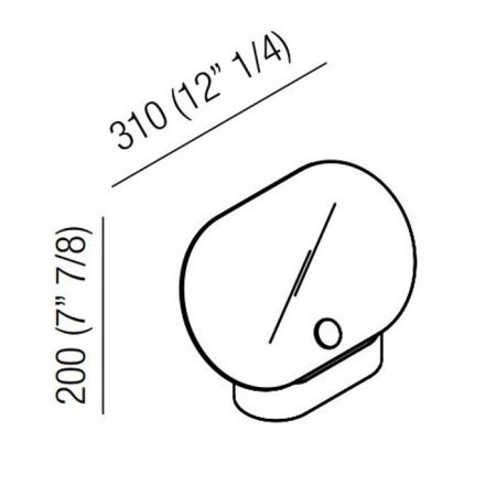 Agape Constellation Зеркало с мраморным основанием 31x20 см, мрамор Carrara, цвет: белый