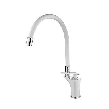 Смеситель для кухни с гибким изливом FASHUN A4081-8, белый