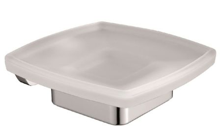 Sanibano Rock, настенная стеклянная мыльница, цвет хром, артикул H6400/15CR