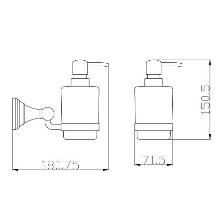 Дозатор жидкого мыла Rav Slezak MORAVA MKA0303CMAT, черный, артикул MKA0303CMAT