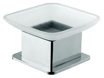 Мыльница Plaza ,квадратная,стекло,отдельностоящая