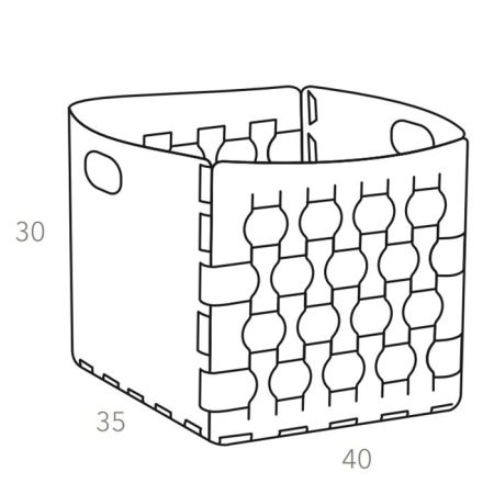 ADJ Корзинка Dubai, 35x40xH30 см., цвет: горчичный/оливковый, артикул 2048.40/55