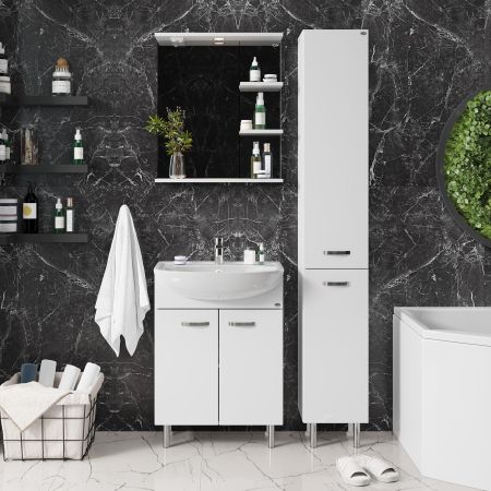 Зеркало Onika Коралл 60 белое, с подсветкой, артикул 206001