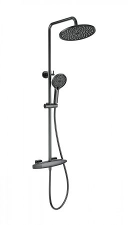 Душевая система с термостатом WONZON & WOGHAND NEO, Темный графит (WW-B3035-A1-BGG), артикул WW-B3035-A1-BGG