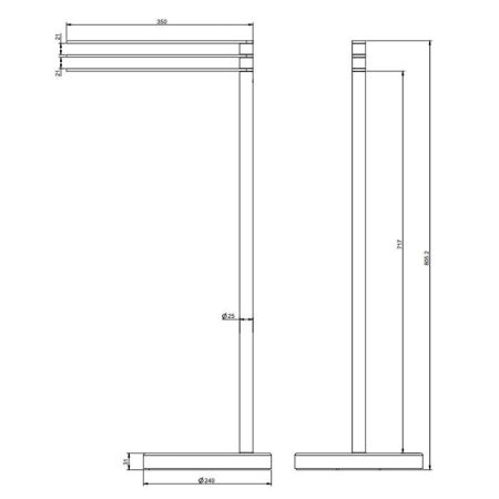 Gessi Emporio accessories Напольный держатель для полотенец, цвет: Black XL, артикул 38939#299