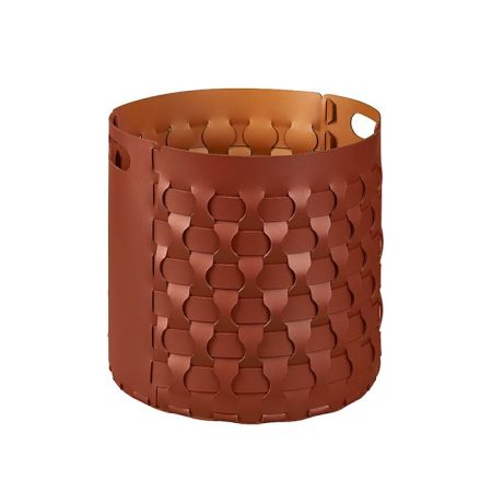 Colombo Adj Круглая корзина Dubai, D40H40 см, цвет: бордо/коньяк, артикул BADJ2050-3009