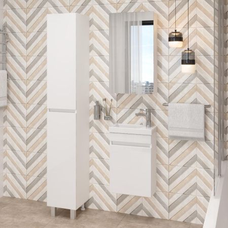 Тумба Onika Милтон 40 подвесная, белая (ум. Como 40)