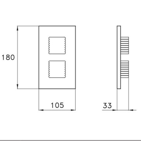 Stella Casanova Внешняя часть встраиваемого термостатического смесителя душа IS3292, цвет: хром, артикул CS 06011 CR00